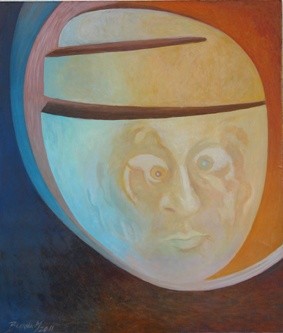 Painting titled "kosmos2" by Mieczysław Burda, Original Artwork