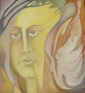 Painting titled "zloty 2012" by Mieczysław Burda, Original Artwork