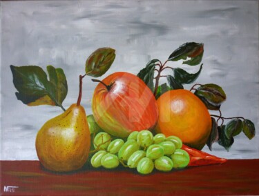 Natureza semi-morta Pintura intitulada "Natureza semi-morta" por Nas, Obras de arte originais, Acrílico