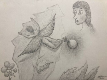 Desenho intitulada "Libertad en entredi…" por Migadez, Obras de arte originais, Lápis