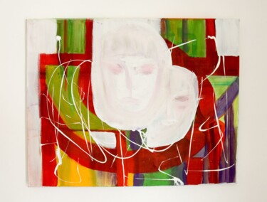 Malerei mit dem Titel "Mein zweites Ich" von Miglena Kostova, Original-Kunstwerk, Acryl Auf Karton montiert