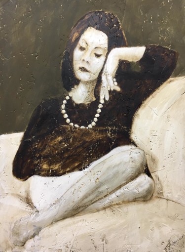 Pittura intitolato "Donna seduta - Fran…" da Miglior Opera, Opera d'arte originale