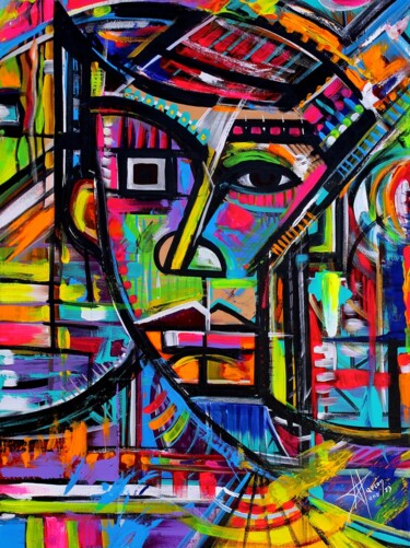 Pintura titulada "Estoico" por Miguel Alarcón Molina, Obra de arte original, Acrílico Montado en Bastidor de camilla de made…