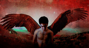 Photography titled "Ángel oscuro" by Miguel Ángel Cáceres, Original Artwork, Manipulated Photography