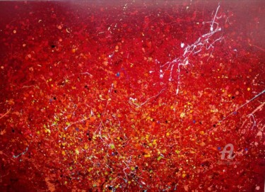 Malerei mit dem Titel "Entre rojos" von Miguel Angel Duarte (ENZO), Original-Kunstwerk, Acryl