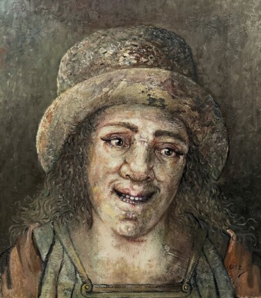 Schilderij getiteld "Mujer" door Miguel Ángel Sáez, Origineel Kunstwerk, Olie