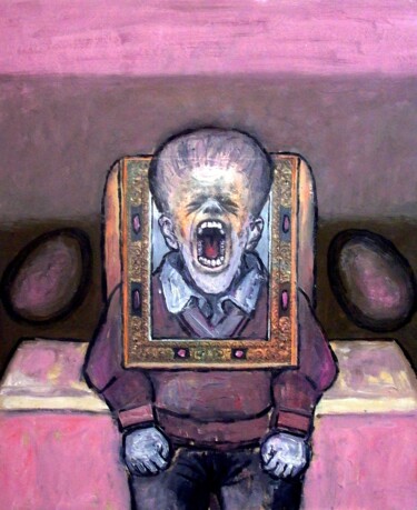 Картина под названием "Personaje2" - Miguel Ángel Sáez, Подлинное произведение искусства, Масло