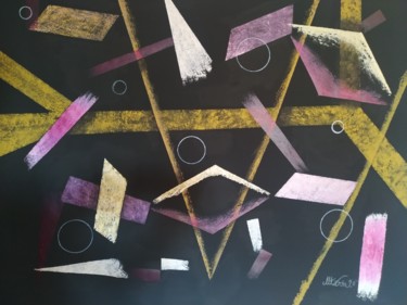 Painting titled "Locura geométrica" by Miguel Ángel Varón Recaj, Original Artwork, Acrylic