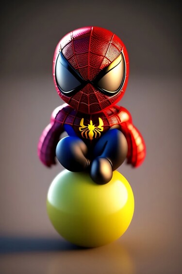 Digital Arts titled "BABY SPIDERMAN" by Miguel Cab, Original Artwork, AI generated image