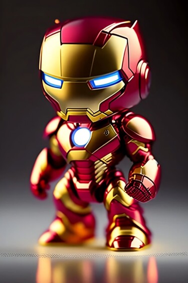 Digital Arts titled "BABY IRON MAN" by Miguel Cab, Original Artwork, AI generated image