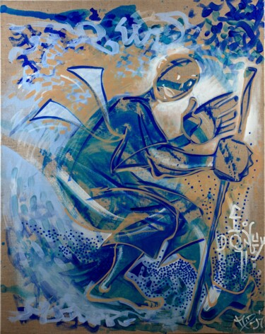 Картина под названием "Tchokuman se lève" - Miguel Donguy, Подлинное произведение искусства, Акрил