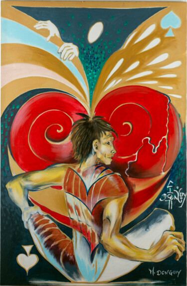 Pintura intitulada "Le pic du coeur" por Miguel Donguy, Obras de arte originais, Acrílico