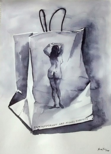 Drawing titled "KUELLO SAC" by Miguel Esquivel Kuello, Original Artwork, Ink