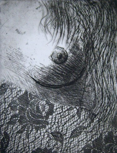 Отпечатки и Гравюры под названием "BREAST & LACE (1/1)" - Miguel Esquivel Kuello, Подлинное произведение искусства, гравюра
