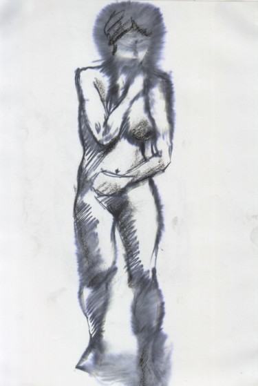 Σχέδιο με τίτλο "FLASH WOMAN" από Miguel Esquivel Kuello, Αυθεντικά έργα τέχνης, Στυλό