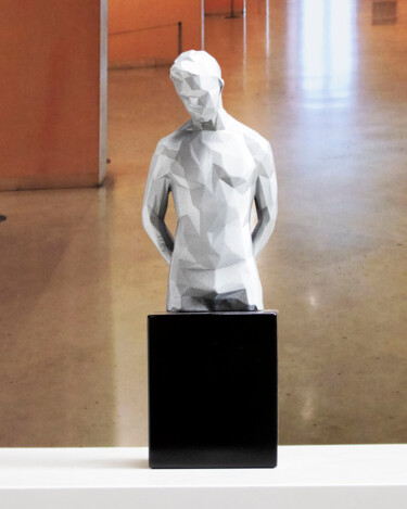 Escultura titulada "Young torso synthes…" por Miguel Guía, Obra de arte original, Metales