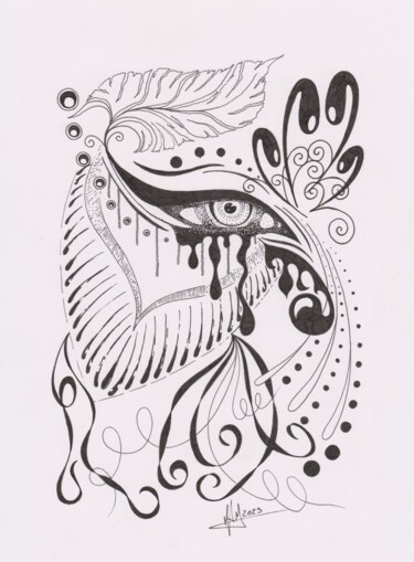 Drawing titled "The eye" by Miguel Marques, Original Artwork, Ink