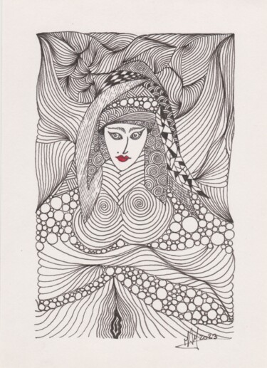 Dibujo titulada "Erotica" por Miguel Marques, Obra de arte original, Tinta