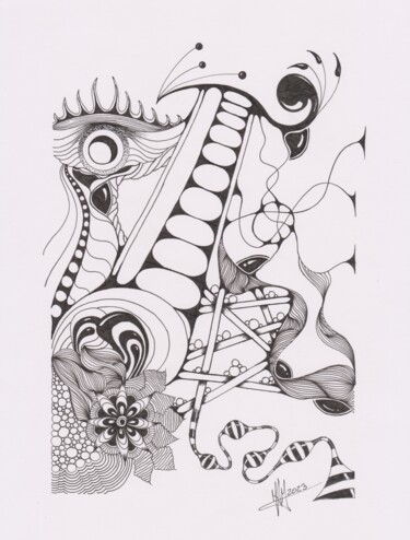 Drawing titled "road to the imagina…" by Miguel Marques, Original Artwork, Ink