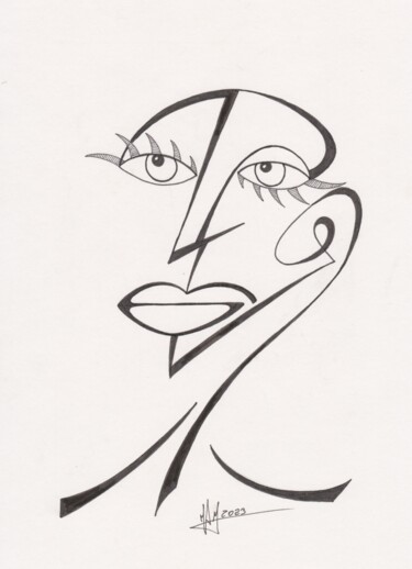 Desenho intitulada "Mila" por Miguel Marques, Obras de arte originais, Tinta