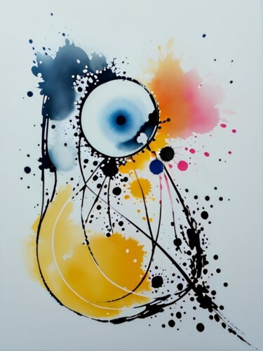Artes digitais intitulada "Colorful splash2" por Miguel Marques, Obras de arte originais, Imagem gerada por IA