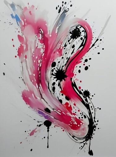 Digital Arts titled "Colorful Splash3" by Miguel Marques, Original Artwork, AI generated image