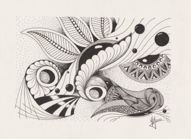 Drawing titled "INSOLITUMXIV(invulg…" by Miguel Marques, Original Artwork, Ink