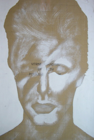 Pintura intitulada "Bowie" por Miguel Pires, Obras de arte originais, Acrílico
