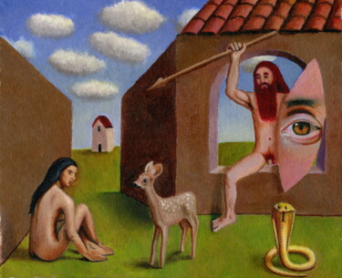 Inocencia Pittura intitolato "Inocencia" da Miguel Rojas, Opera d'arte originale, Olio