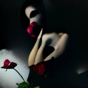 Digital Arts titled "The Sigh of a Rose" by Miguel Vieira, Original Artwork, Digital Painting