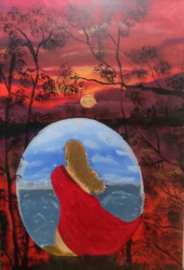 Pintura intitulada "Memories in a sunset" por Miguel Vieira, Obras de arte originais, Acrílico
