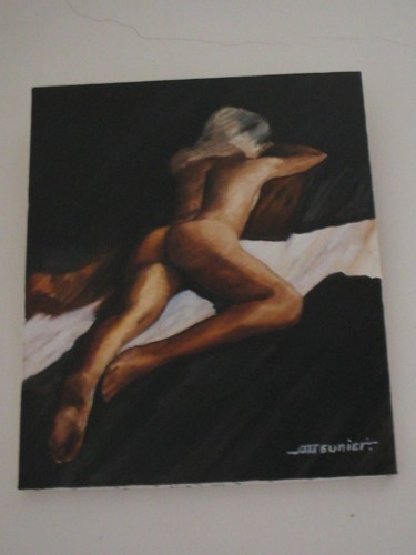 Peinture intitulée "la-sieste.jpg" par Miguel Meunier, Œuvre d'art originale, Huile