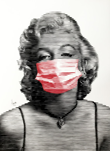 Peinture intitulée "Anonymous" par Miguel Angel Lozano Bonora, Œuvre d'art originale, Acrylique Monté sur Panneau de bois