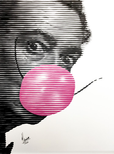 Painting titled "Bubble gum 03" by Miguel Angel Lozano Bonora, Original Artwork, Acrylic Mounted on Wood Panel