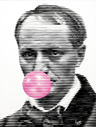 Malerei mit dem Titel "Bubble gum 15" von Miguel Angel Lozano Bonora, Original-Kunstwerk, Acryl Auf Holzplatte montiert