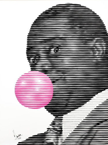 Картина под названием "Bubble gum 18" - Miguel Angel Lozano Bonora, Подлинное произведение искусства, Акрил Установлен на Де…