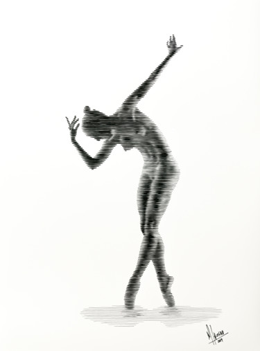 Peinture intitulée "Bailarina 04" par Miguel Angel Lozano Bonora, Œuvre d'art originale, Acrylique Monté sur Panneau de bois