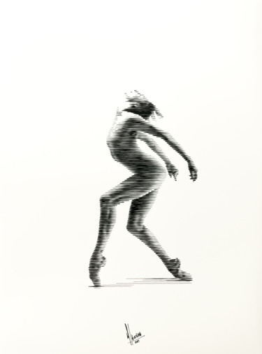 Pittura intitolato "Bailarina 05" da Miguel Angel Lozano Bonora, Opera d'arte originale, Acrilico Montato su Pannello di leg…