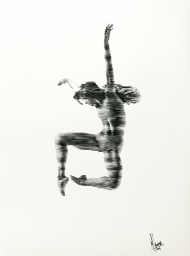 Peinture intitulée "Bailarina 06" par Miguel Angel Lozano Bonora, Œuvre d'art originale, Acrylique Monté sur Panneau de bois