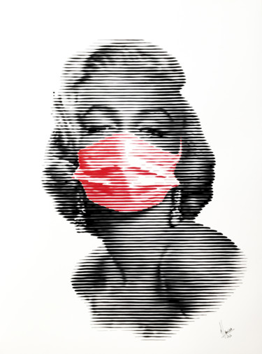 Malerei mit dem Titel "Anonymous 07" von Miguel Angel Lozano Bonora, Original-Kunstwerk, Acryl Auf Holzplatte montiert