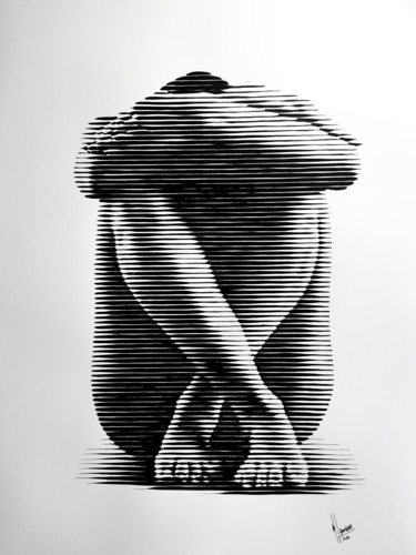 绘画 标题为“Desnudo 2020 02” 由Miguel Angel Lozano Bonora, 原创艺术品, 丙烯