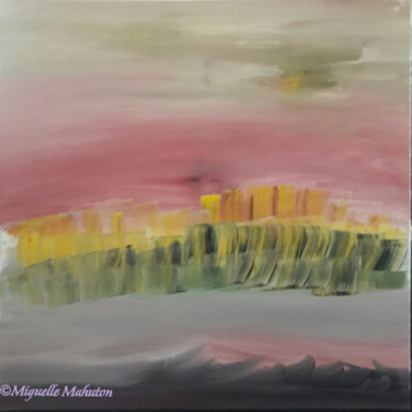 Painting titled "Rayures" by Miguelle Mahuton, Original Artwork, Acrylic