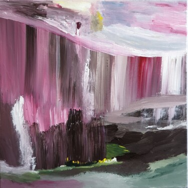 Painting titled "Waterfall torrent" by Miguelle Mahuton, Original Artwork