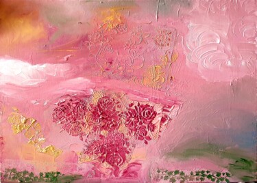 Peinture intitulée "La vie en rose" par Miguelle Mahuton, Œuvre d'art originale, Acrylique