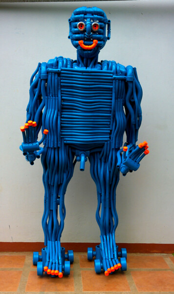 雕塑 标题为“EL HOMBRE AZUL” 由Miguel Muñoz, 原创艺术品, 塑料