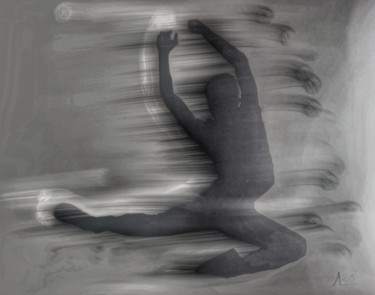 Arte digital titulada "Bailarín danzando" por Miguel Sanguesa, Obra de arte original, Pintura Digital