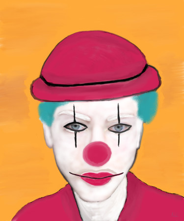 Arte digital titulada "Payaso" por Miguel Sanguesa, Obra de arte original, Pintura Digital