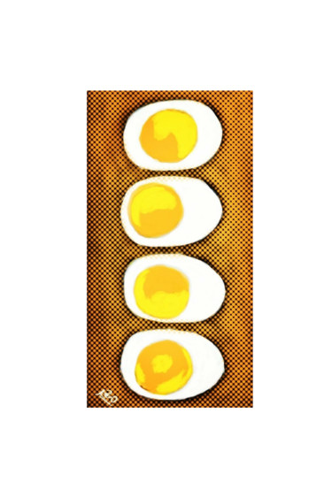 Arte digital titulada "Huevos" por Miguel Sanguesa, Obra de arte original, Pintura Digital