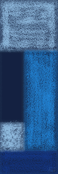 Digital Arts titled "Azules abstractos" by Miguel Sanguesa, Original Artwork, Digital Painting
