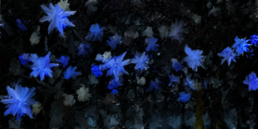 Digitale Kunst getiteld "Estrellas azules" door Miguel Sanguesa, Origineel Kunstwerk, Digitaal Schilderwerk